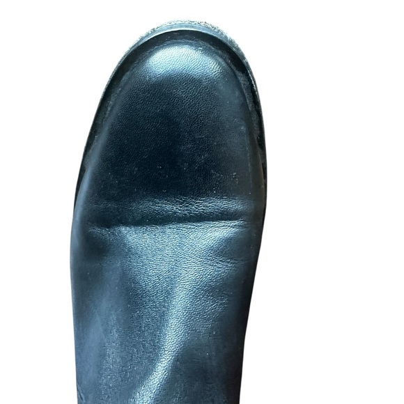 JIMMY CHOO LONDON WYLIE EAGLE BIRD LEATHER BOOT BLACK MOTO - Picture 12 of 16